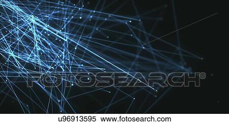 Stock Photography - Abstract network of lines and connecting dots, illustration.. Fotosearch