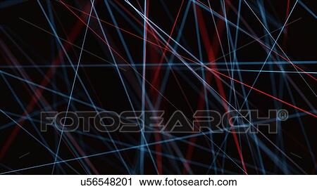 Stock Image - Abstract network of lines, illustration.. Fotosearch