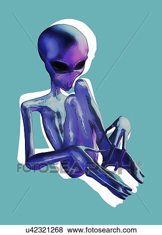 Alien life form, illustration. View Large Photo Image Stock Photo - Alien life form, illustration.. Fotosearch