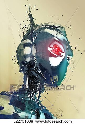 Android head, illustration. View Large Photo Image Stock Photo - Android head, illustration.. Fotosearch