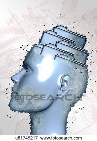 Android head, illustration. View Large Photo Image Stock Photo - Android head, illustration.. Fotosearch