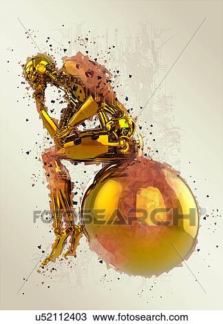 Android thinking, conceptual illustration. View Large Photo Image Stock Image - Android thinking, conceptual illustration.. Fotosearch