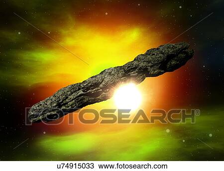 Stock Image - Asteroid, illustration.. Fotosearch