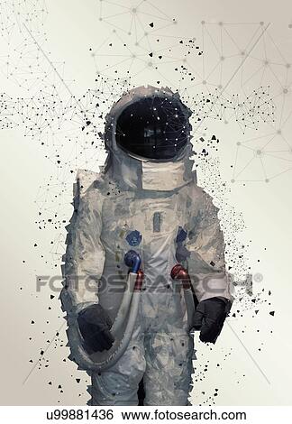 Stock Photograph - Astronaut in space suit, illustration.. Fotosearch