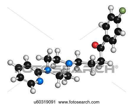 Azaperone antipsychotic drug molecule. 3D rendering. Atoms are represented as spheres with conventional colour-coding: hydrogen (white), carbon (black), nitrogen (blue), oxygen (red), fluorine (light green). View Large Photo Image Stock Image - Azaperone antipsychotic drug molecule. 3D rendering. Atoms are represented as spheres with conventional colour-coding: hydrogen (white), carbon (black), nitrogen (blue), oxygen (red), fluorine (light green).. Fotosearch