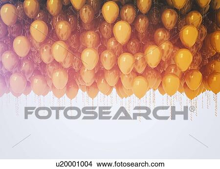 Picture - Balloons, computer illustration.. Fotosearch