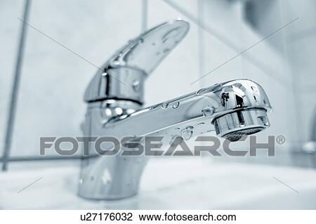 Stock Image - Bath shower mixer tap.. Fotosearch