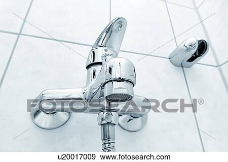 Stock Photo - Bath shower mixer tap.. Fotosearch