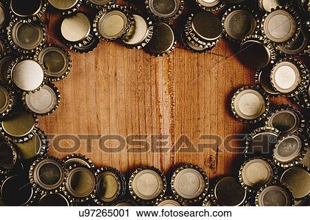 Beer bottle tops. View Large Photo Image Stock Image - Beer bottle tops.. Fotosearch