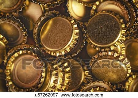 Beer bottle tops. View Large Photo Image Stock Photo - Beer bottle tops.. Fotosearch