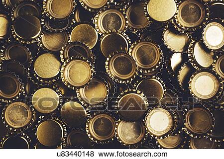 Beer bottle tops. View Large Photo Image Stock Photo - Beer bottle tops.. Fotosearch