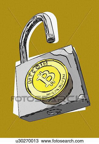 Stock Image - Bitcoin security, conceptual illustration.. Fotosearch
