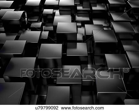 Black cubes, computer illustration. View Large Photo Image Stock Image - Black cubes, computer illustration.. Fotosearch