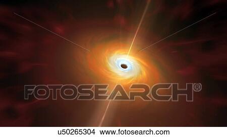 Black hole, illustration. A black hole is an object (usually a collapsed star) so compact that nothing can escape its gravitational pull. Not even light. On Earth an object needs to be launched with a speed of 11 kilometres per second if it is to... View Large Photo Image Picture - Black hole, illustration. A black hole is an object (usually a collapsed star) so compact that nothing can escape its gravitational pull. Not even light. On Earth an object needs to be launched with a speed of 11 kilometres per second if it is to.... Fotosearch