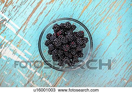 Blackberries in glass bowl, top view. View Large Photo Image Stock Image - Blackberries in glass bowl, top view.. Fotosearch