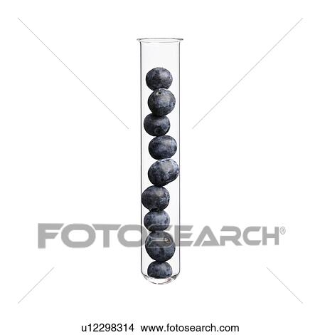 Blueberries in test tube, studio shot. View Large Photo Image Picture - Blueberries in test tube, studio shot.. Fotosearch