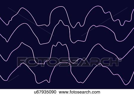 Stock Image - Brain waves during deep sleep, computer illustration. An electroencephalogram (EEG) measures electrical activity in the brain using electrodes attached to the scalp. Various disorders can be diagnosed by analysing EEG results.. Fotosearch