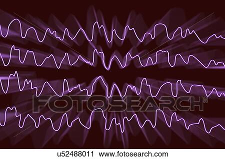 Stock Image - Brain waves during sleeping, computer illustration. An electroencephalogram (EEG) measures electrical activity in the brain using electrodes attached to the scalp. Various disorders can be diagnosed by analysing EEG results.. Fotosearch