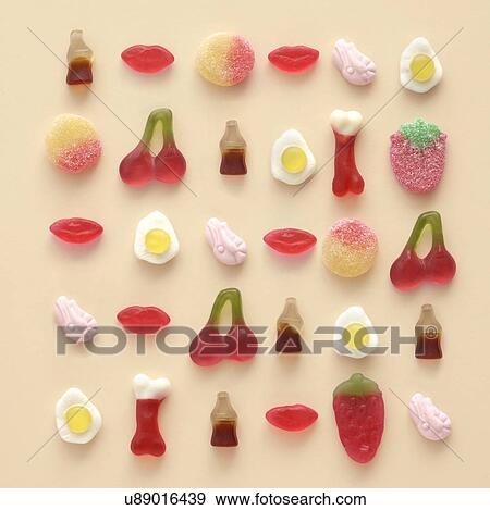 Stock Photo - Bright coloured candies.. Fotosearch