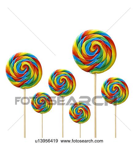 Bright coloured lollipops against a white background. View Large Photo Image Stock Photo - Bright coloured lollipops against a white background.. Fotosearch