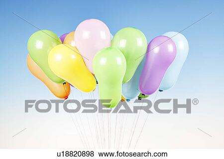 Bunch of balloons. View Large Photo Image Stock Photo - Bunch of balloons.. Fotosearch