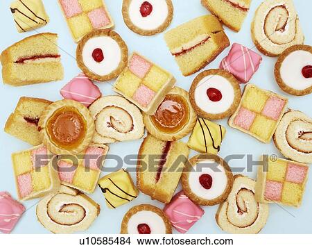 Cakes and biscuits. View Large Photo Image Picture - Cakes and biscuits.. Fotosearch