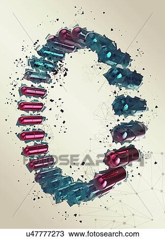 Stock Image - Capsules, illustration.. Fotosearch