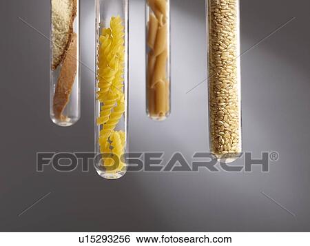 Carbohydrate foods in test tubes, studio shot. View Large Photo Image Stock Photograph - Carbohydrate foods in test tubes, studio shot.. Fotosearch