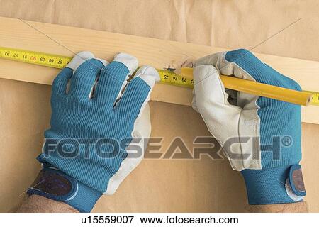 Carpenter measuring wood. View Large Photo Image Stock Photo - Carpenter measuring wood.. Fotosearch