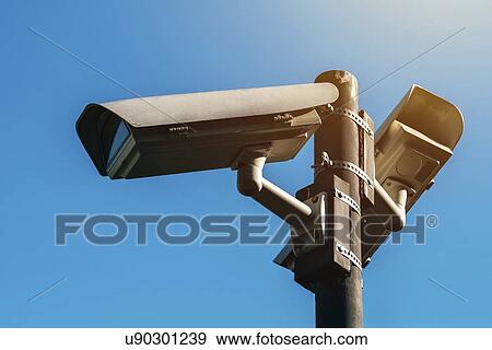 Stock Photo - CCTV cameras.. Fotosearch