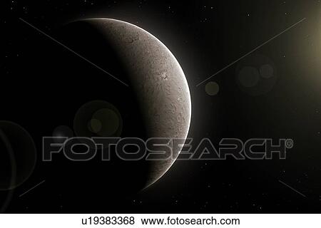 Stock Photo - Ceres, illustration. Ceres is a dwarf planet, the only one that orbits in the asteroid belt. It is also an asteroid, the largest one known, and the first to be discovered, in 1801. The surface of Ceres is heavily cratered due to impacts from.... Fotosearch