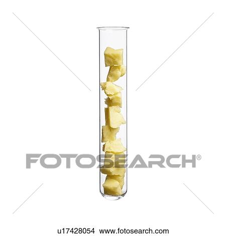 Cheese in test tube, studio shot. View Large Photo Image Picture - Cheese in test tube, studio shot.. Fotosearch