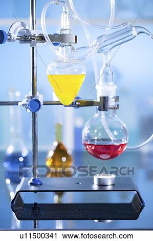 Stock Image - Chemistry experiment.. Fotosearch