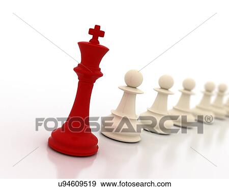 Chess king and pawns, computer illustration. View Large Photo Image Stock Photo - Chess king and pawns, computer illustration.. Fotosearch