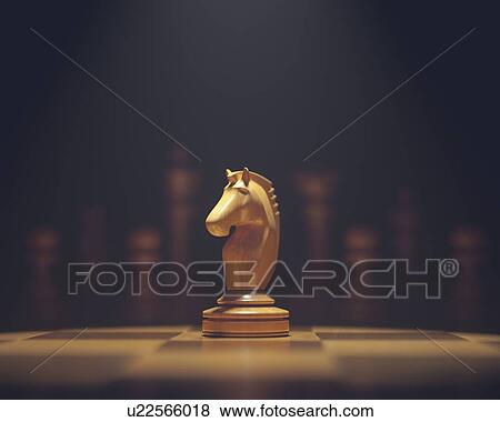 Chess knight on board. View Large Photo Image Stock Photo - Chess knight on board.. Fotosearch