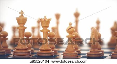 Picture - Chess pieces on board.. Fotosearch