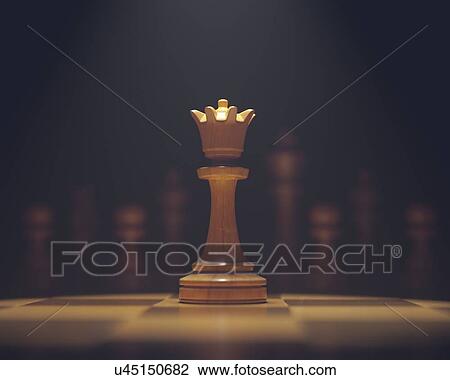 Stock Image - Chess queen on board.. Fotosearch