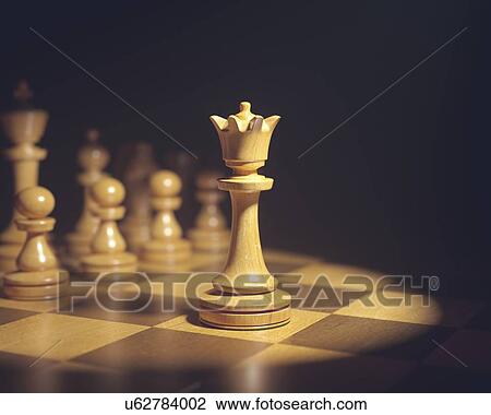 Stock Image - Chess queen on board.. Fotosearch