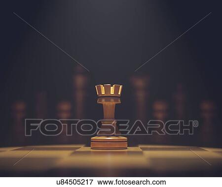 Stock Photo - Chess rook on board.. Fotosearch