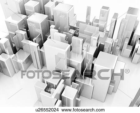 Picture - City, conceptual illustration.. Fotosearch