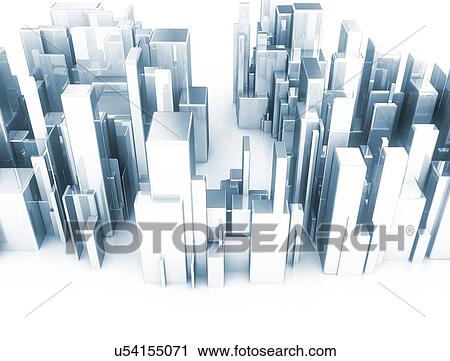 Stock Image - City, conceptual illustration.. Fotosearch