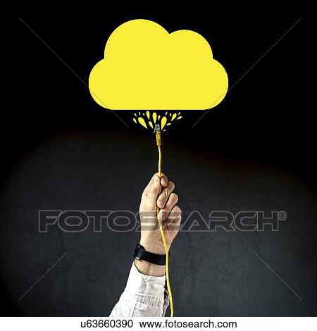 Stock Image - Cloud computing, conceptual image.. Fotosearch