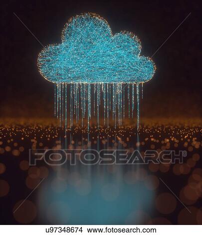 Picture - Cloud computing, conceptual illustration.. Fotosearch