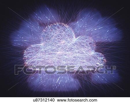 Cloud computing, conceptual illustration. View Large Photo Image Stock Image - Cloud computing, conceptual illustration.. Fotosearch