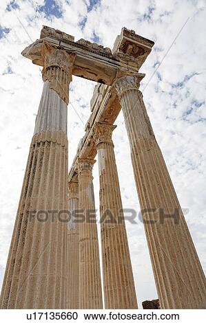 Stock Image - Columns of an ancient Greek temple.. Fotosearch