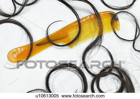 Comb and scattered hair, conceptual image of hair loss. View Large Photo Image Stock Photography - Comb and scattered hair, conceptual image of hair loss.. Fotosearch