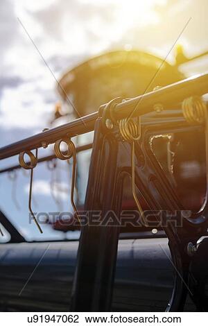 Combine harvester, close-up. View Large Photo Image Stock Image - Combine harvester, close-up.. Fotosearch