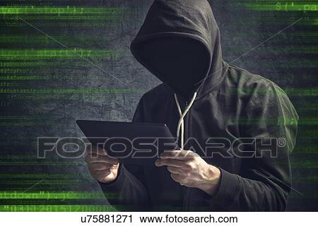 Stock Image - Computer hacker, conceptual image.. Fotosearch