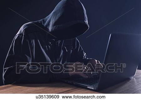 Stock Photo - Computer hacker, conceptual image.. Fotosearch