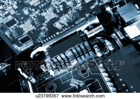 Computer motherboard. View Large Photo Image Stock Photo - Computer motherboard.. Fotosearch